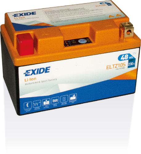 EXIDE - ELTZ10S - Lithium Motorcycle Battery -12V 4Ah