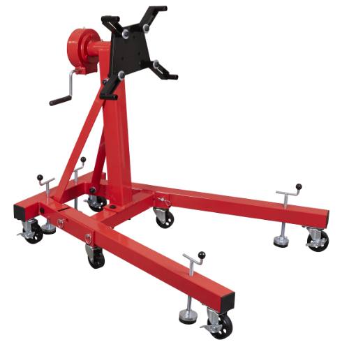 Sealey ES680D Folding 360º Rotating Engine Stand with Geared Handle Drive 680kg Capacity