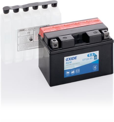 EXIDE - ET12A-BS - MF Motorcycle Battery -12V 9.5Ah