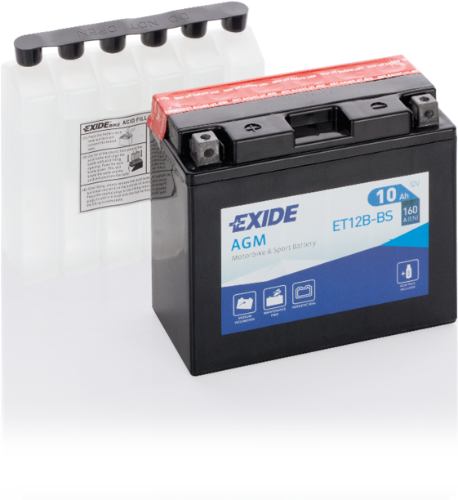 EXIDE - ET12B-BS - MF Motorcycle Battery -12V 10Ah