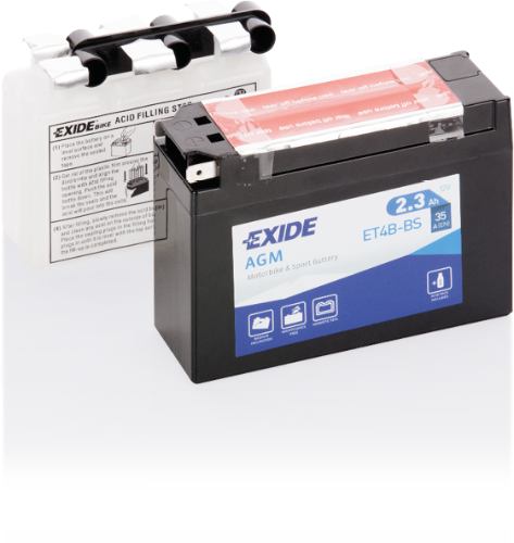 EXIDE - ET4B-BS - MF Motorcycle Battery -12V 2.3Ah
