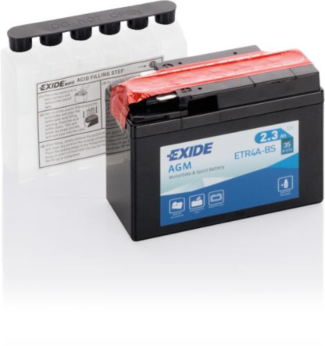 EXIDE - ETR4A-BS - MF Motorcycle Battery -12V 2.3Ah
