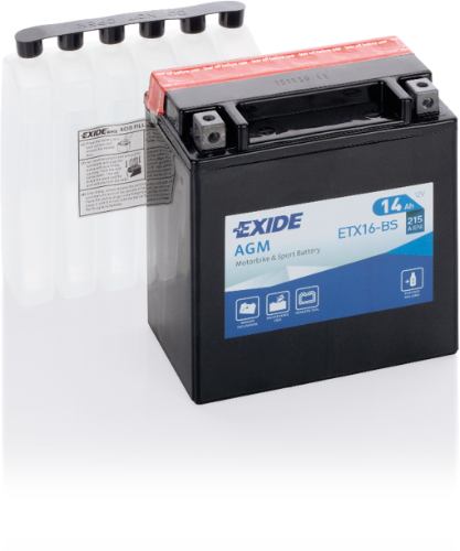 EXIDE - ETX16-BS - MF Motorcycle Battery -12V 14Ah