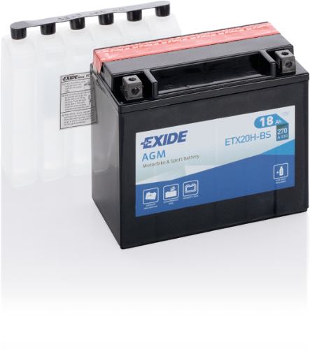 EXIDE - ETX20H-BS - MF Motorcycle Battery -12V 18Ah