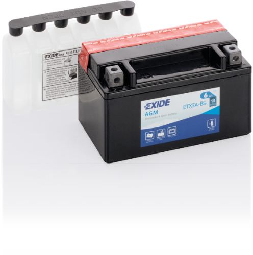 EXIDE - ETX7A-BS - MF Motorcycle Battery -12V 6Ah