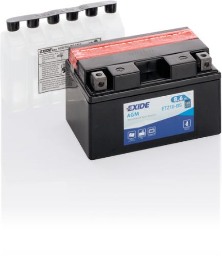 EXIDE - ETZ10-BS - MF Motorcycle Battery -12V 8.6Ah