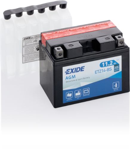 EXIDE - ETZ14-BS - MF Motorcycle Battery -12V 11.2Ah