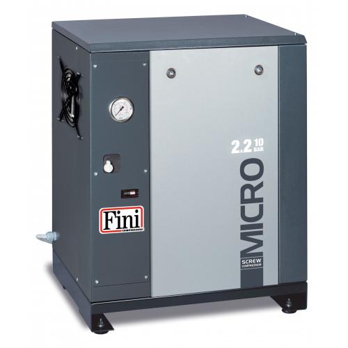 FINI Screws, MICRO SE 2.2-10, 2.2kW Rotary Screw Compressor, Floor Mounted, Max. Air Pressure - 10 Bar, F-V51JT72FNM760