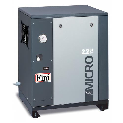 FINI Screws, MICRO SE 2.2-08, 2.2kW Rotary Screw Compressor, Floor Mounted, Max. Air Pressure - 8 Bar, F-V51JU72FNM760