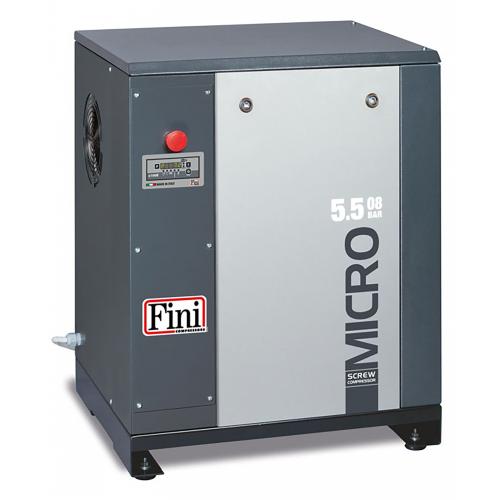 FINI Screws, MICRO 5.5-08 Piston Compressor, 5.5, Max. Pressure - 8 Bar, Floor Mounted, F-V51JW92FNM760