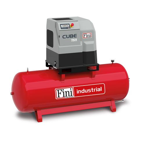 FINI Screws, CUBE 7.5-10-500, 7.5kW Receiver Mounted Rotary Screw Compressor, Tank Capacity - 500 Litre, Max. Air Pressure - 10 Bar, F-V83PO92FNM401