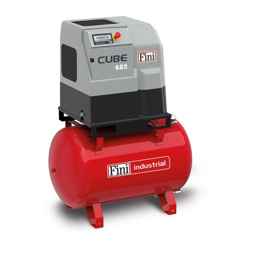 FINI Screws, CUBE 4.0-10-270, 4.0kW Receiver Mounted Rotary Screw Compressor, Tank Capacity - 270 Litre, Max. Air Pressure - 10 Bar, F-V91PD92FNM201