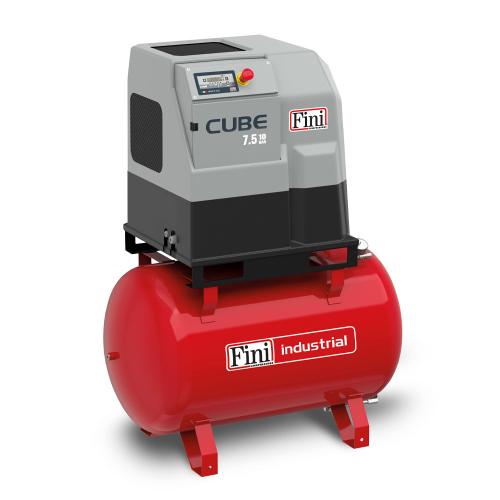 FINI Screws, CUBE 7.5-10-270, 7.5kW Receiver Mounted Rotary Screw Compressor, Tank Capacity - 270 Litre, Max. Air Pressure - 10 Bar, F-V91PO92FNM201