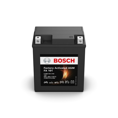 FA 101 Bosch AGM Motorcycle Battery 12V 6Ah - 0986FA 1010, 1 Year Warranty