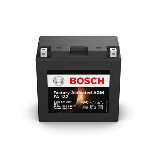 FA 132 Bosch AGM Motorcycle Battery 12V 12Ah - 0986FA 1320, 1 Year Warranty
