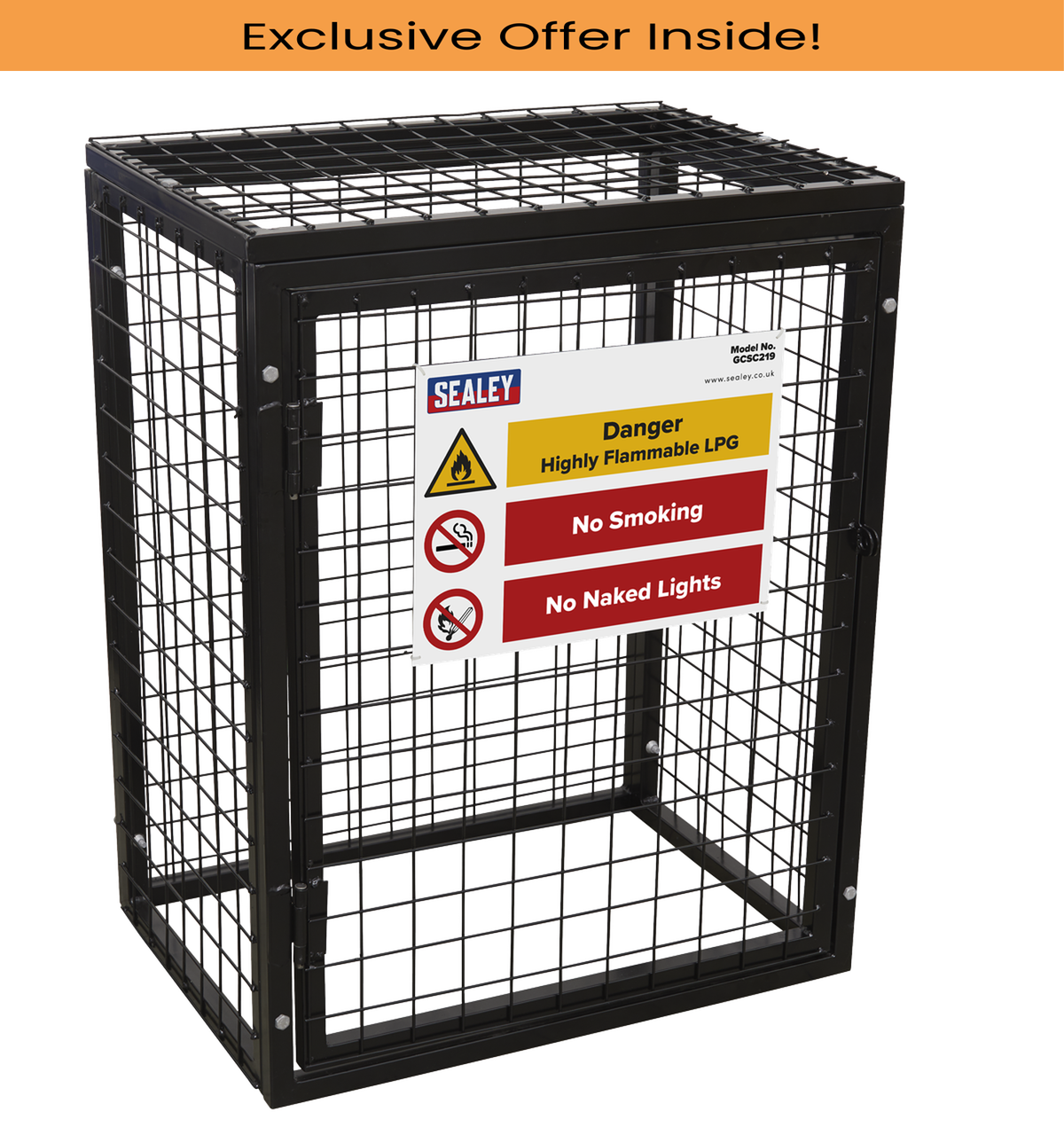 Sealey GCSC219 Safety Cage - 2 x 19kg Gas Cylinders