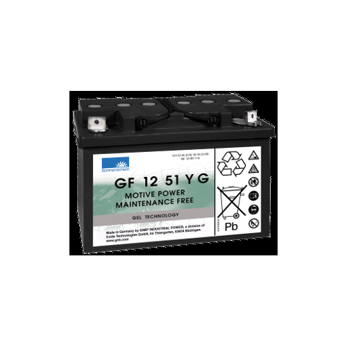 GF12051YG1 Sonnenschein Gel Traction Battery GF-V, 12V 51Ah, 1 Year Warranty