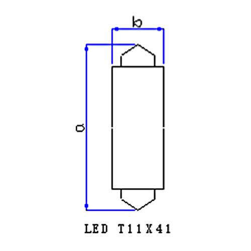 Gauss LED 12X2835SMD White LED Bulb 24V - SV8.5 (GL327LED)