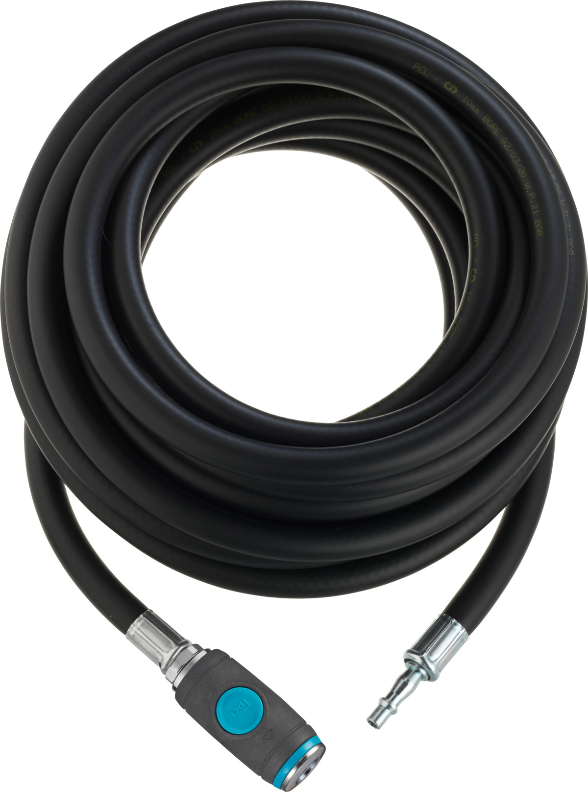 PCL HA2177 Hose Assembly 10m of 8mm i/d Hose, Standard Adaptor to PBS21 Safety Coupling