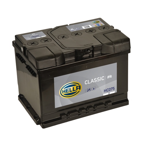 Hella HC075 Classic Car Battery 12V 60Ah Type 075, 3 Years Warranty