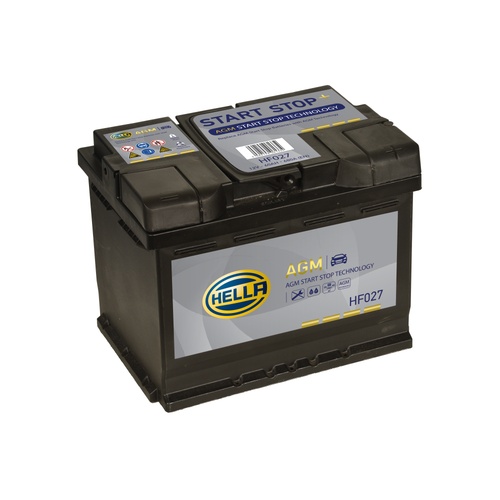 Hella HF027 Sealed AGM Car Battery 12V 60Ah Type 027AGM, 3 Years Warranty