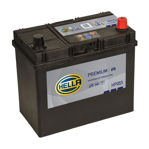 Hella HP053 Sealed Premium Car Battery 12V 45Ah Type 053, 4 Years Warranty
