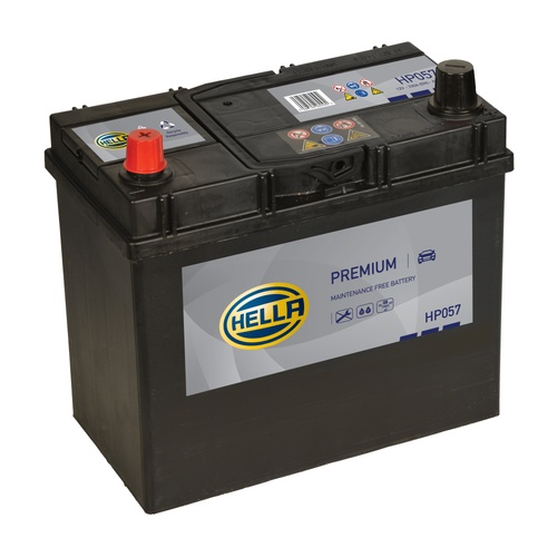 Hella HP057 Sealed Premium Car Battery 12V 45Ah Type 057, 4 Years Warranty