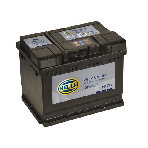 Hella HP078 Sealed Premium Car Battery 12V 60Ah Type 078, 4 Years Warranty