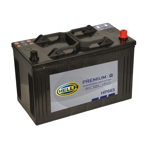 Hella HP663 Sealed Premium Commercial Vehicle Battery 12V 110Ah Type 663, 2 Years Warranty