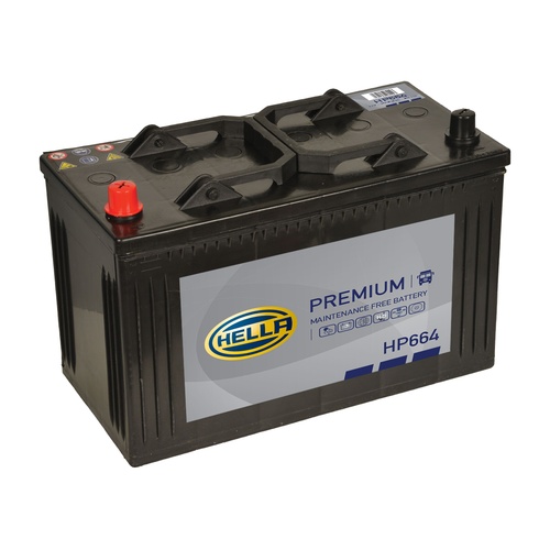 Hella HP664 Sealed Premium Commercial Vehicle Battery 12V 110Ah Type 664, 2 Years Warranty