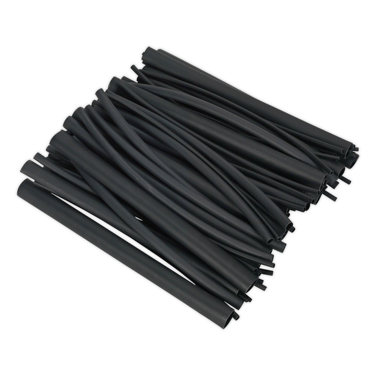 Sealey HSTAL72B Heat Shrink Tubing Assortment 72pc Black Adhesive Lined 200mm