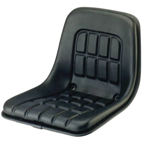 KAB Seating - KAB P1 - Narrow Vinyl Pan Seat, 390mm, Black PVC Vacuum-Formed