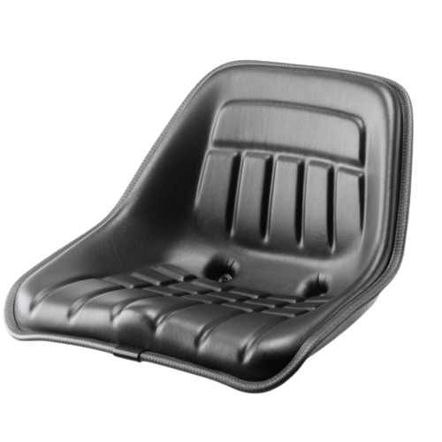 KAB Seating - KAB P2 - Waterproof Vinyl Pan Seat, 460mm, Black PVC Vaccum-Formed