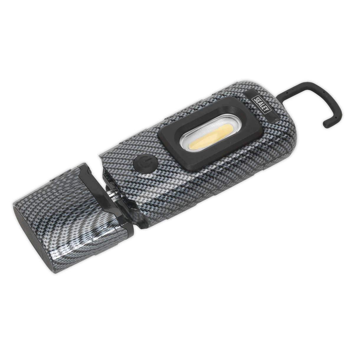 Sealey LED3601CF Rechargeable 360° Inspection Light 3W COB & 1W SMD LED Carbon Fibre Effect