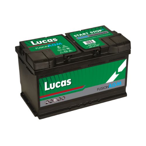 Lucas LF115 Fusion AGM Car Battery (LF110) 580 190 080 - 12v 80Ah, 3 Years Warranty