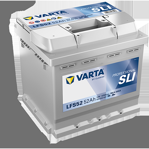 LFS52 Varta Professional Starter SLI Battery 12V 52Ah - 930 052 047, 2 Years Warranty