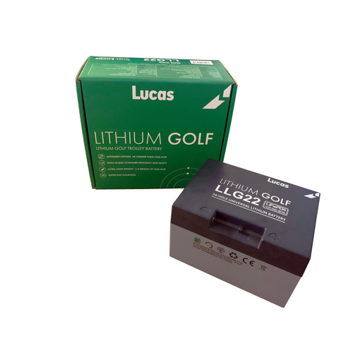 Lucas LLG22 Lithium Golf Battery, 12V 22Ah, 1 Year Warranty