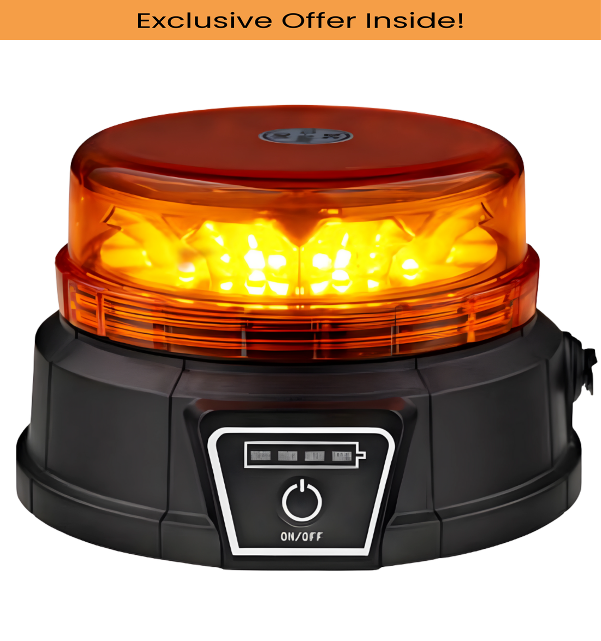 LAP LPB020BAT Amber Beacon Rechargeable Battery Operated R65