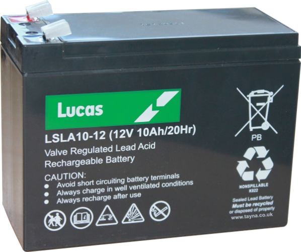 Lucas - LSLA10-12 - Agm Standby Battery - 12V 10Ah