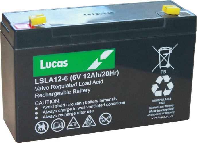 Lucas - LSLA12-6 - Agm Standby Battery - 6V 12Ah