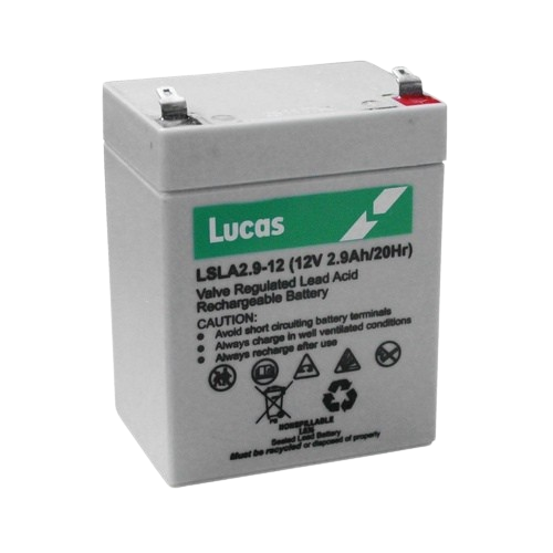 Lucas LSLA2.9-12 AGM Standby Battery, 12V 2.9Ah, 1 Year Warranty