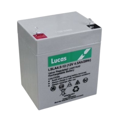 Lucas LSLA4.5-12 AGM Standby Battery, 12V 4.5Ah, 1 Year Warranty