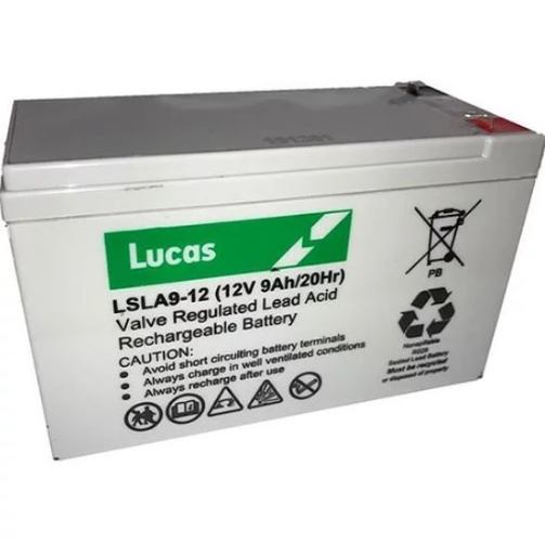 Lucas - LSLA9-12 - Agm Standby Battery - 12V 9Ah