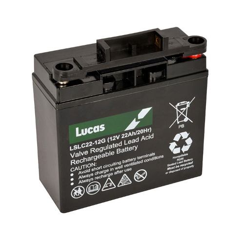 Lucas - LSLC22-12G - Agm Cyclic Golf Battery - 12V 22Ah