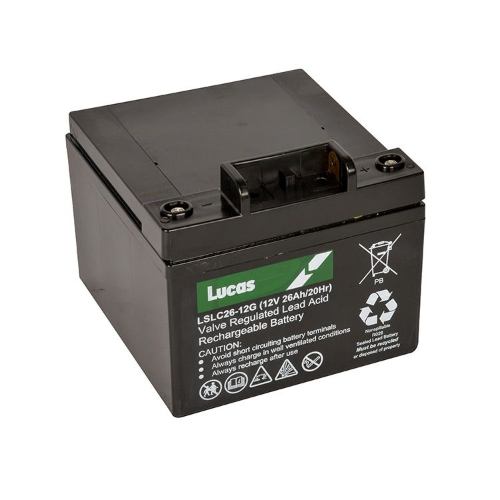 Lucas - LSLC26-12G - Agm Cyclic Golf Battery - 12V 26Ah