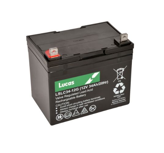 Lucas LSLC3412G 36 Hole Golf Battery - 12v 34Ah