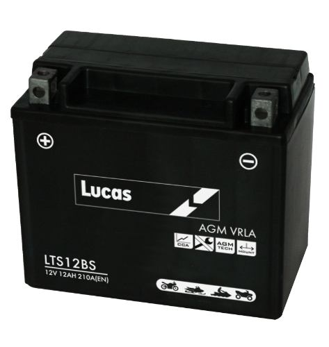 Lucas - LTS12BS - Sealed Motorcycle Battery - 12V 12Ah