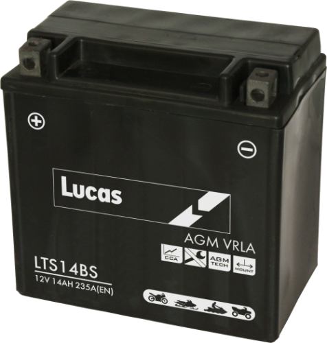 Lucas - LTS14BS - Sealed Motorcycle Battery - 12V 14Ah