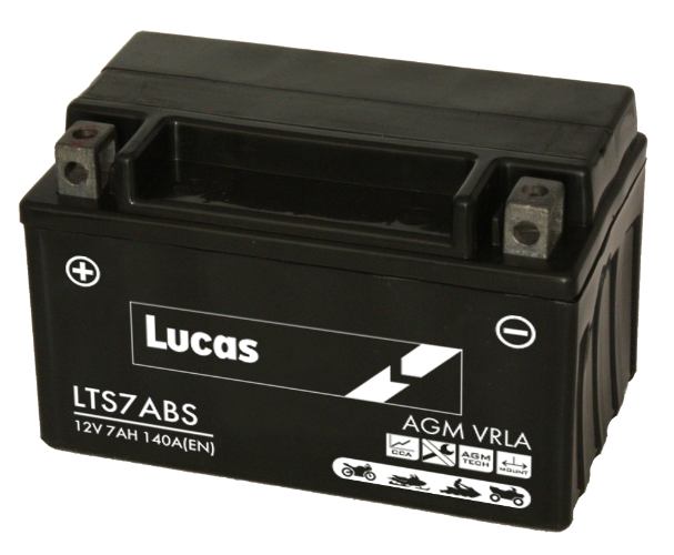 Lucas - LTS7ABS - Sealed Motorcycle Battery - 12V 7Ah