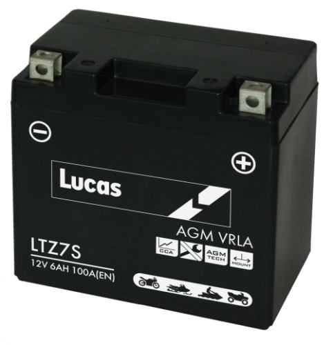 Lucas - LTZ7S - Sealed Motorcycle Battery - 12V 2.4Ah